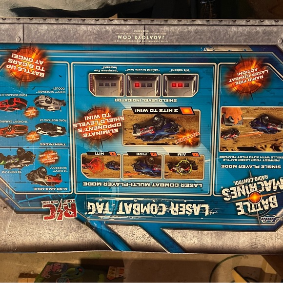 Battle machines, laser combat tag, Chevy Silverado versus Ford 350 RC set